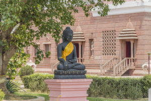 Tibetan Buddhism, Buddha statue in Deer Park in Sarnath, India