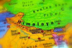 Map Tibet Nepal India