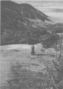 Monk doing prostrations at Chimphu