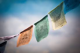 Tibet flag, snow lion flag (gangs seng dar cha), Tibetan Buddhism, adopted by the 13th Dalai Lama in 1916.