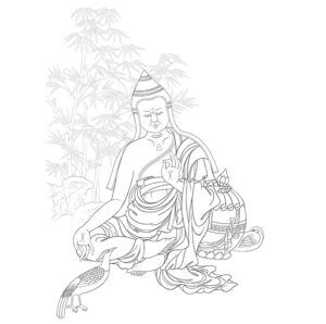 Chandrakirti was a seventh-century Indian Buddhist philosopher, revered for his interpretation of Nagarjuna's teachings on the Middle Way.