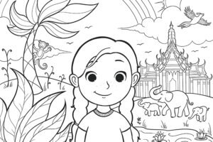 Coloring Page | Free Download from Bodhi Sees the World: Thailand